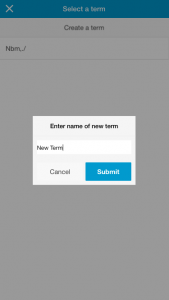 Create Term Screen